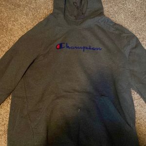 dark grey champion hoodie